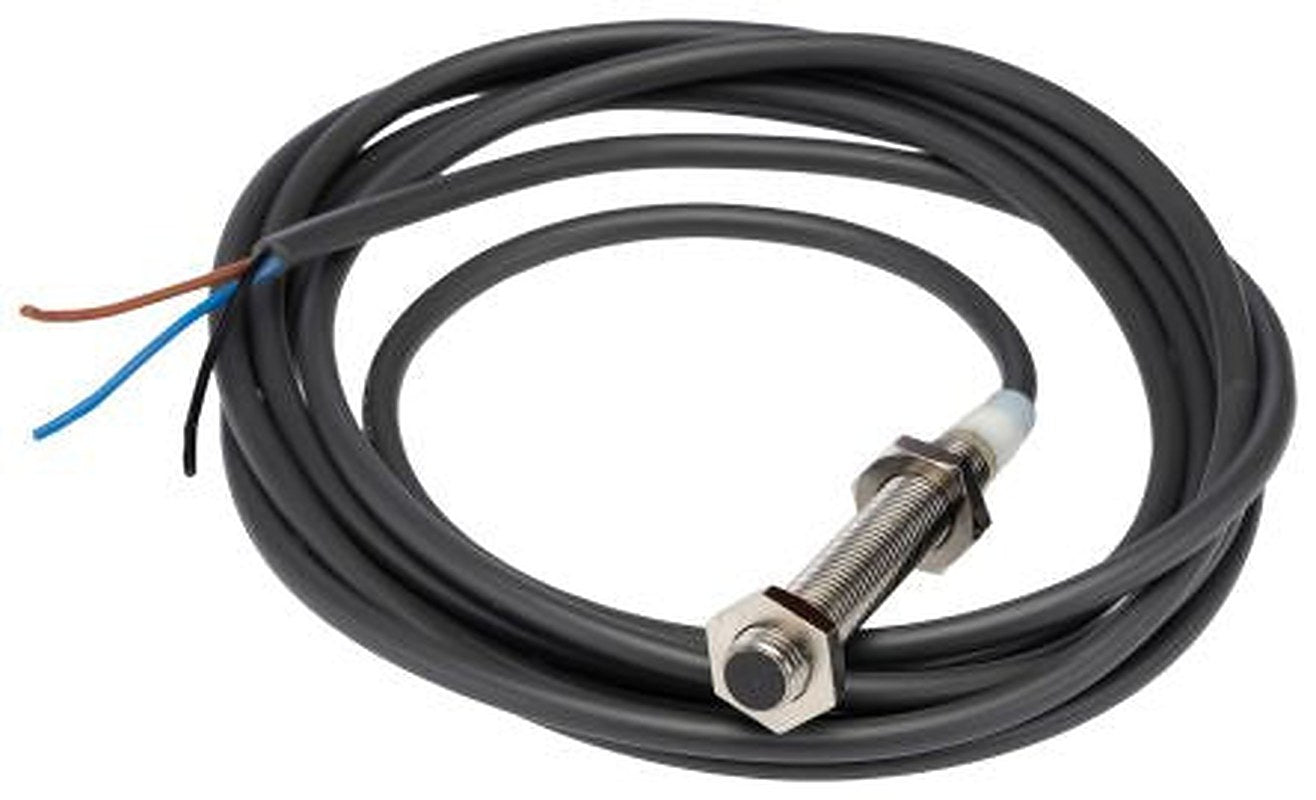 Omron E2A-S08LS02-WP-C1 2M Threaded Barrel Inductive Proximity Sensor, M8 NPN E2A 24V dc 2 mm 250 V ac 32 V dc 200mA
