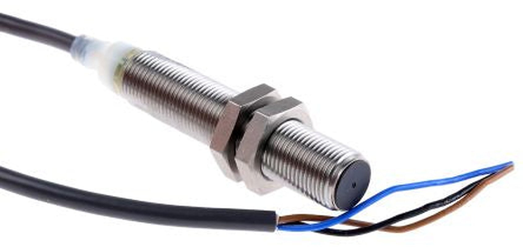 Omron E2A-S12LS04-WP-C1 2M Threaded Barrel Inductive Proximity Sensor, M12 NPN E2A 32V 30 mm 240 V ac 32 V dc 200mA
