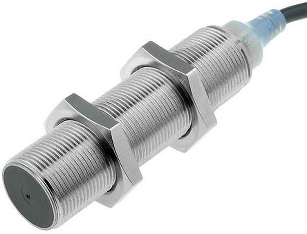 Omron E2A-S18LS08-WS-C1 2M Threaded Barrel Inductive Proximity Sensor, M18 NPN 24V dc 8 mm 30 V dc 200mA
