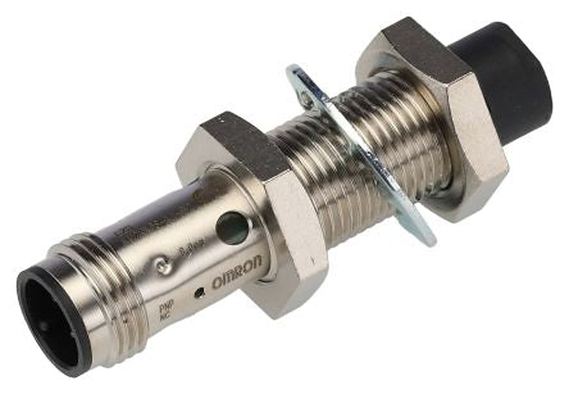 Omron E2B-M12KN08-M1-B2 Threaded Barrel Inductive Proximity Sensor, M12 PNP E2B 32V 30 mm 30 V dc 200mA