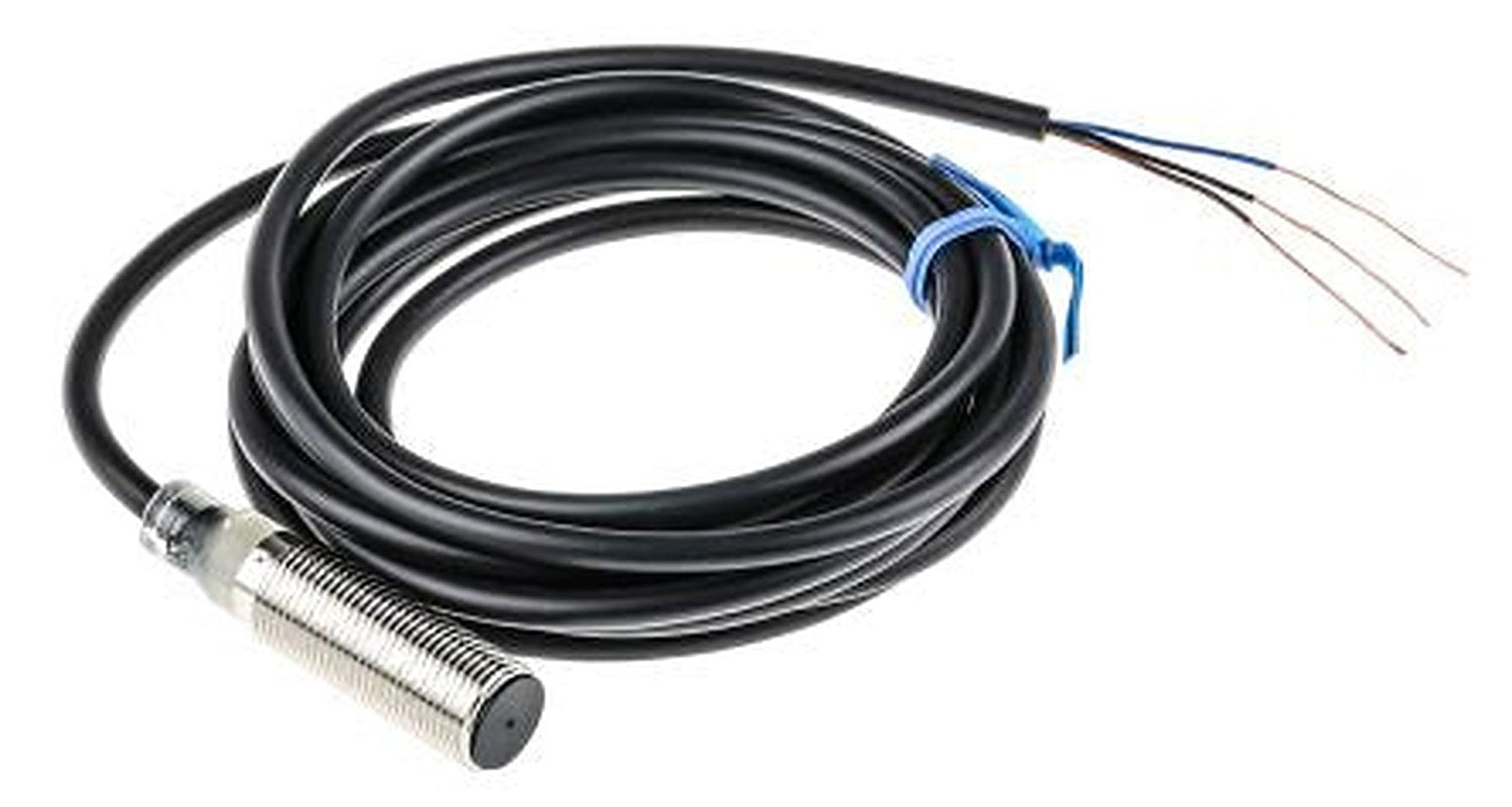 Omron E2B-M12KS04-WP-B1 2M Threaded Barrel Inductive Proximity Sensor, M12 PNP E2B 32V 30 mm 30 V dc 200mA