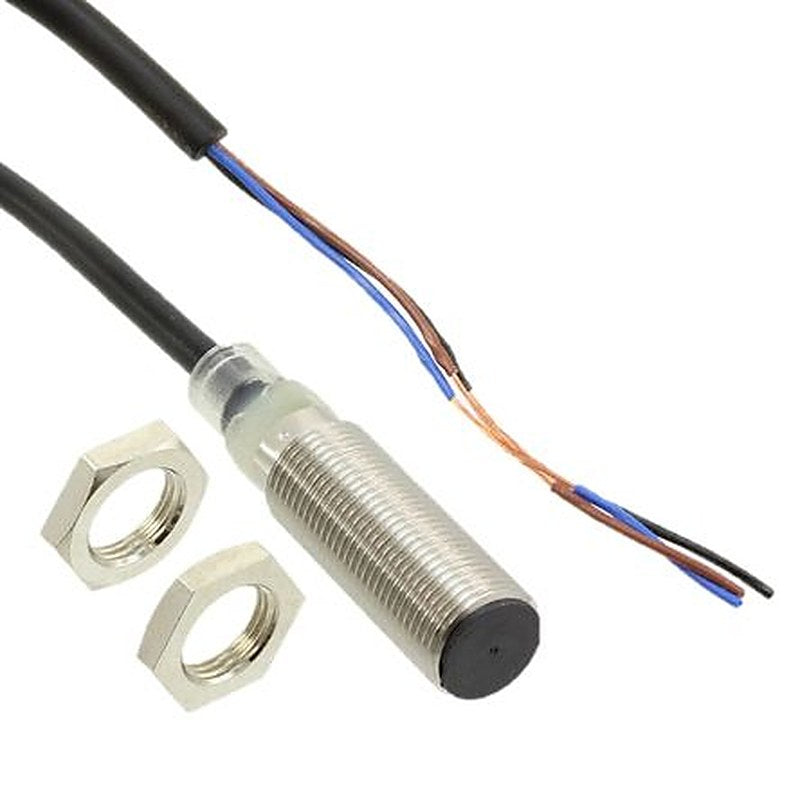 Omron E2B-M12KS04-WP-B1 5M Threaded Barrel Inductive Proximity Sensor, M12 PNP E2B 32V 30 mm 30 V dc 200mA