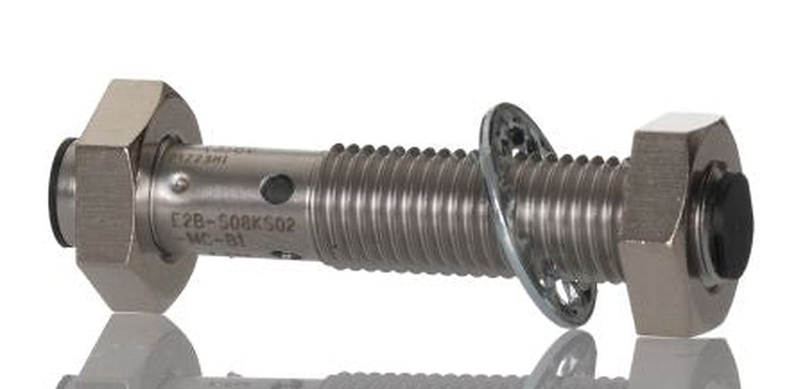 Omron E2B-S08KS02-MC-B1 Threaded Barrel Inductive Proximity Sensor, M8 PNP E2B 3V 30 mm 1000 V ac 30 V dc 200mA
