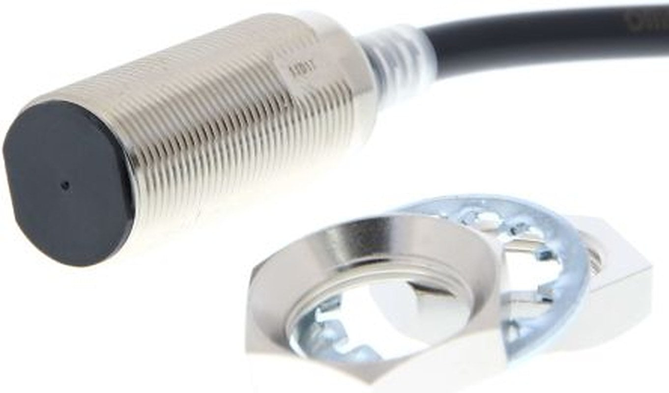 Omron E2E-X11D218 5M Threaded Barrel Inductive Proximity Sensor, M18 2-Wire 30V 11 mm 30 V dc 100mA, 3 mA