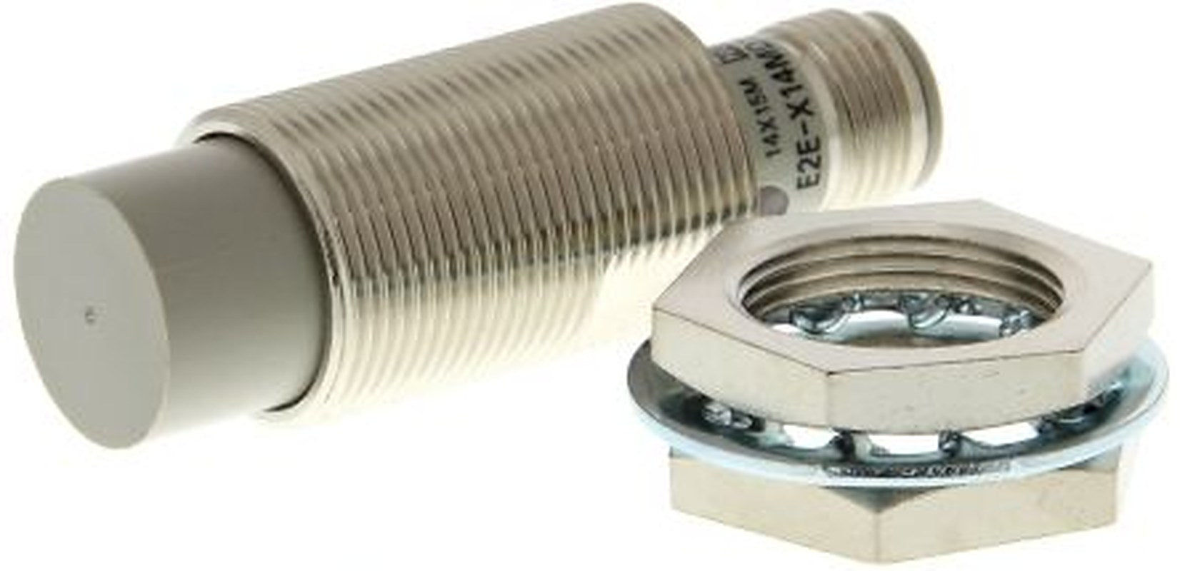 Omron E2E-X14MD1-M1G Threaded Barrel Inductive Proximity Sensor, M18 2-Wire E2E 24V dc 14 mm 30 V dc 50mA