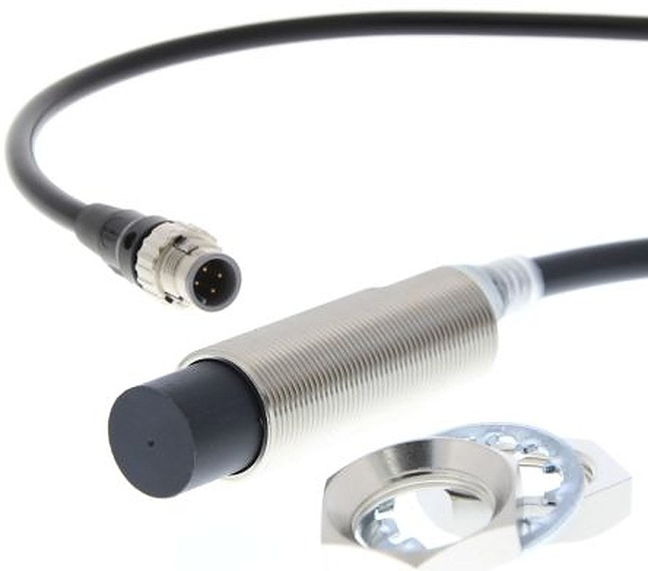 Omron E2E-X20MD1L18-M1TGJ-T 0.3M Threaded Barrel Inductive Proximity Sensor, M18 2-Wire 30V 20 mm 30 V dc 100mA, 3 mA
