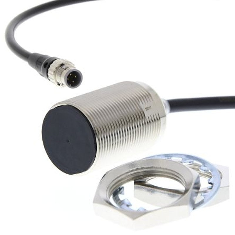 Omron E2E-X23B1T30-M1TJ 0.3M Threaded Barrel Inductive Proximity Sensor, M30 PNP E2E 30V dc 23 mm 24 V dc 50mA