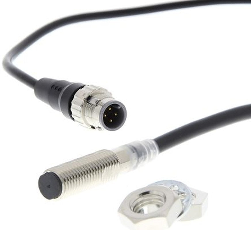 Omron E2E-X4B1T8-M1TJ 0.3M Threaded Barrel Inductive Proximity Sensor, M8 PNP E2E 30V 4 mm 30 V dc 50mA