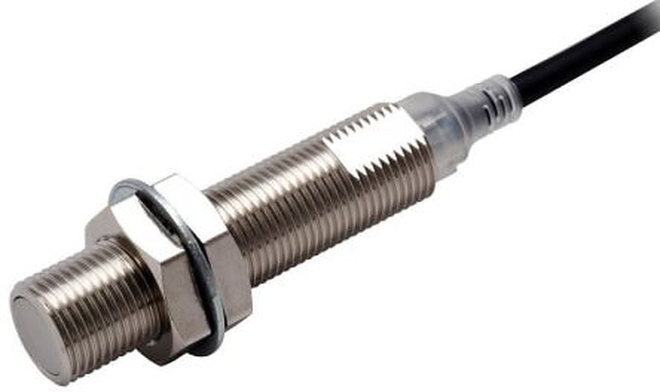Omron E2E-X4C1L12 2M Threaded Barrel Inductive Proximity Sensor, M12 NPN E2E 30V dc 4 mm 30 V dc 200mA