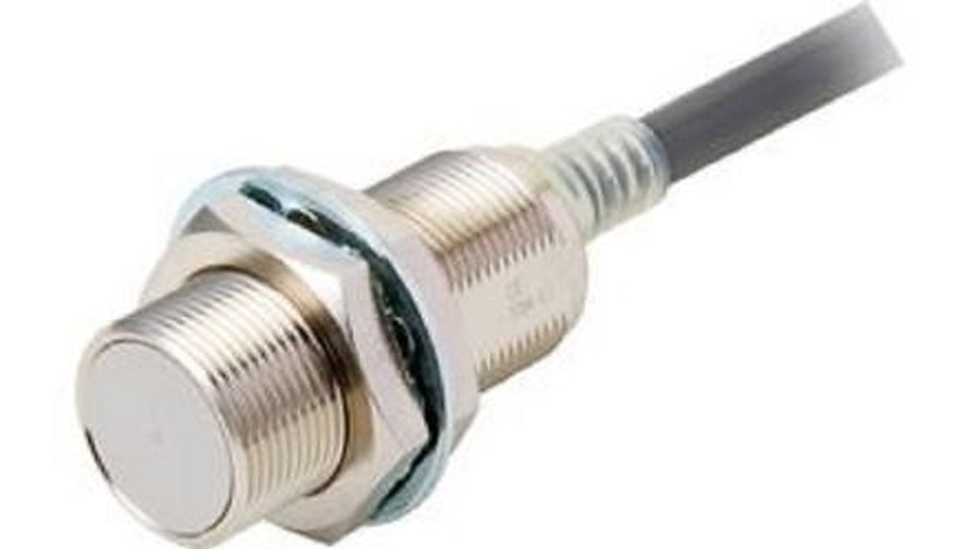 Omron E2E-X7T1 2M Threaded Barrel Inductive Proximity Sensor, M18 2-Wire 30V dc 7 mm 240 V dc 100mA, 5 mA