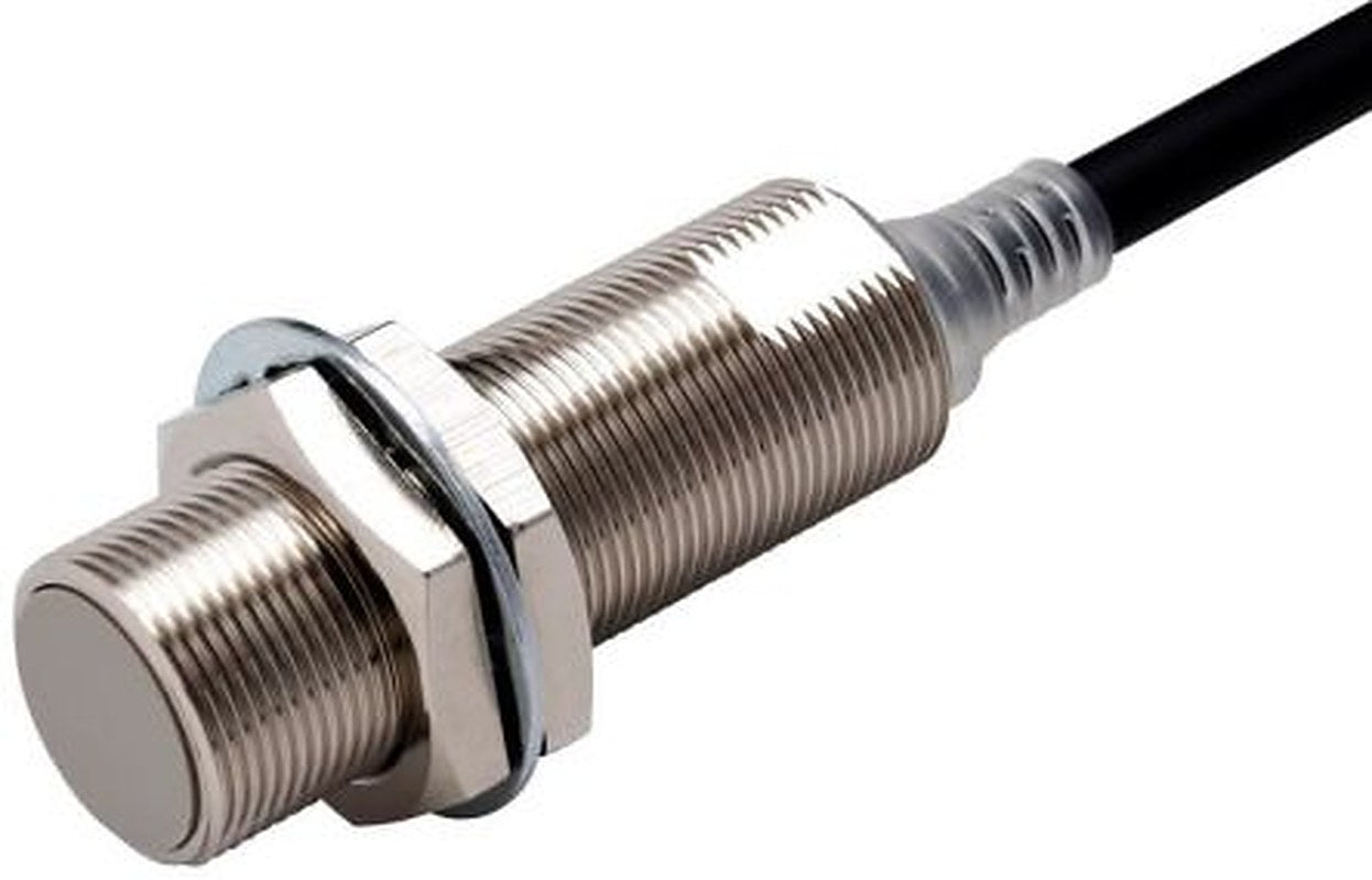 Omron E2E-X8C1L18 2M Threaded Barrel Inductive Proximity Sensor, M18 NPN E2E 30V dc 8 mm 30 V dc 200mA