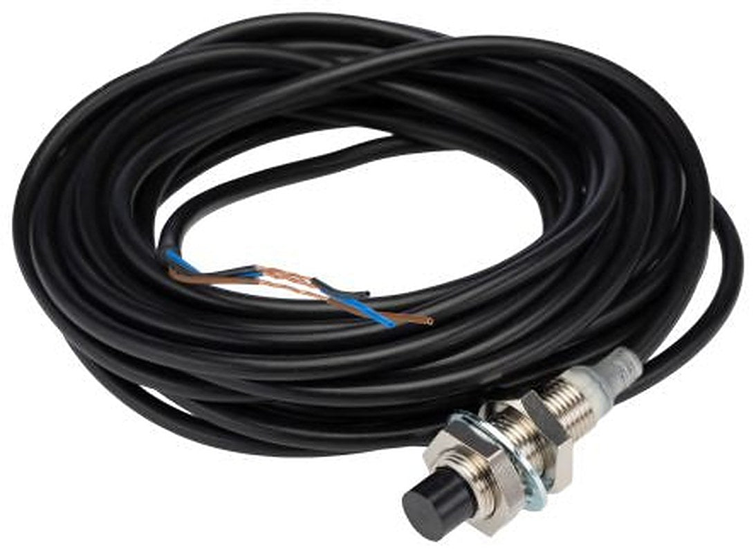 Omron E2E-X8MB1T12 5M Threaded Barrel Inductive Proximity Sensor, M12 PNP E2E 30V dc 8 mm 30 V dc 200mA