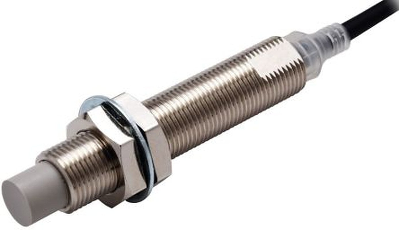 Omron E2E-X8MC1L12 2M Threaded Barrel Inductive Proximity Sensor, M12 NPN E2E 30V dc 8 mm 30 V dc 200mA