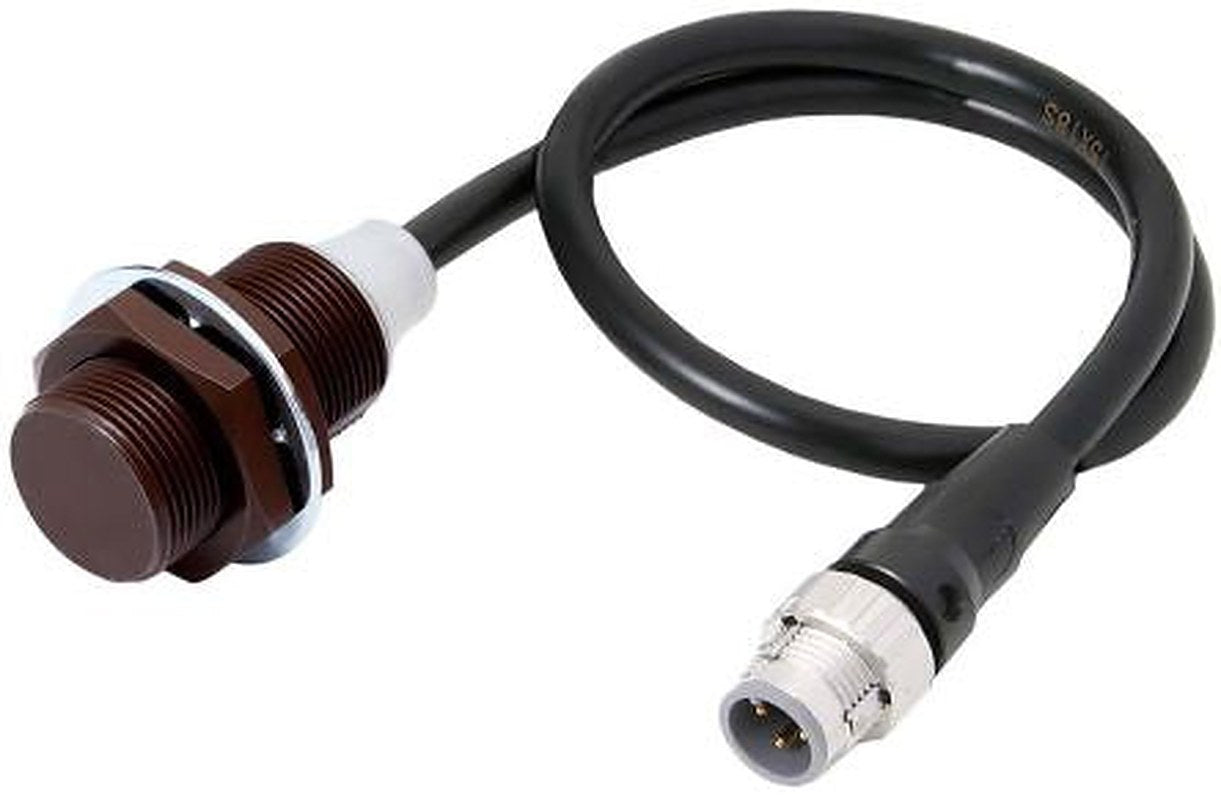Omron E2EW-QX12C118-M1TJ 0.3M Threaded Barrel Inductive Proximity Sensor, M18 x 1 NPN E2EW 30V 12 mm 30 V dc 200mA