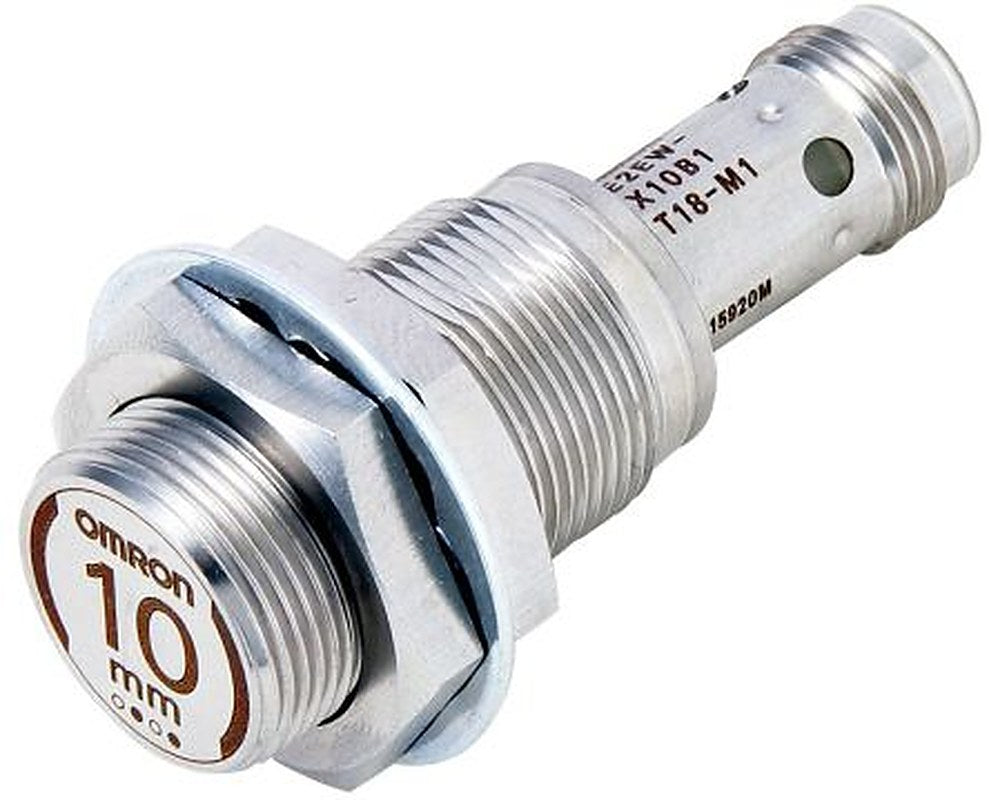 Omron E2EW-X10C118-M1 Threaded Barrel Inductive Proximity Sensor, M18 NPN E2EW 30V dc 10 mm 30 V dc 200mA