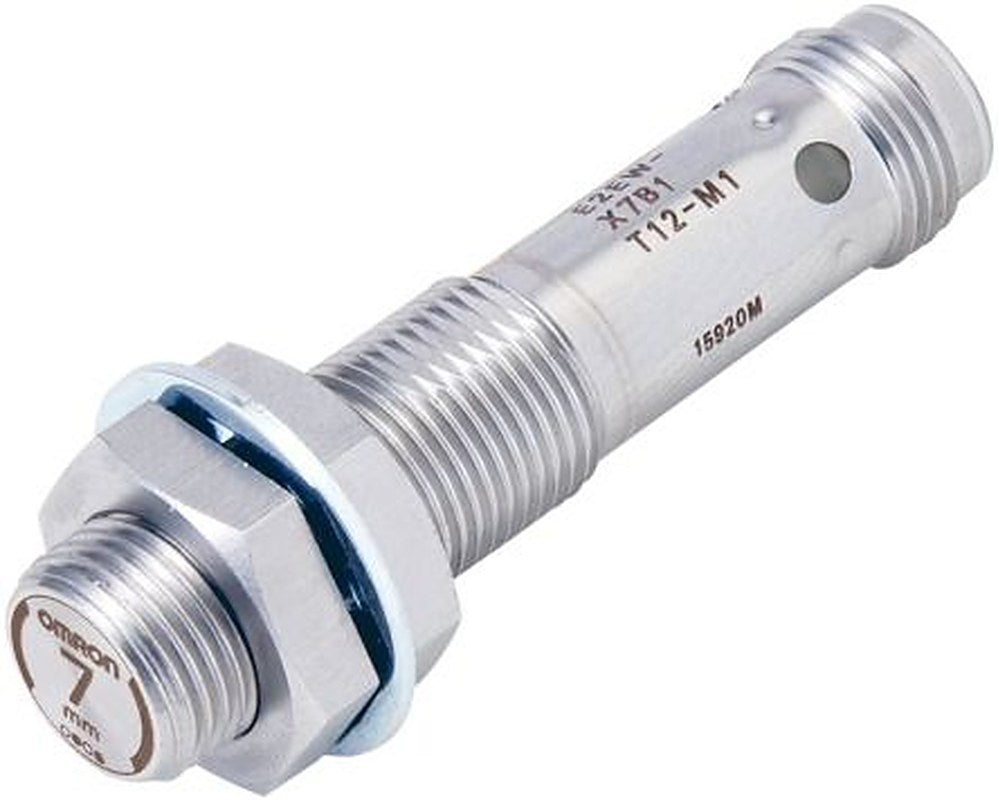 Omron E2EW-X7B1T12-M1 Threaded Barrel Inductive Proximity Sensor, M12 PNP E2EW 30V dc 7 mm 30 V dc 200mA