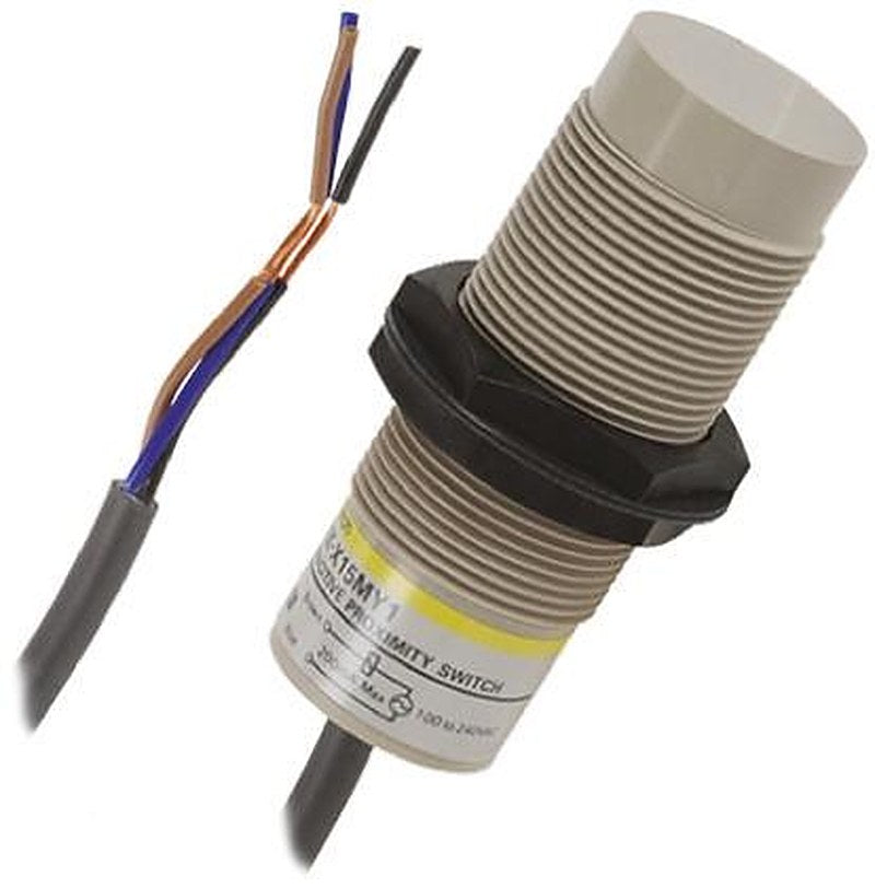 Omron E2K-X8MF1 2M Threaded Barrel Capacitive Proximity Sensor E2K-X 8 mm, M18 x 1 PNP 200mA 30V 250 V ac 30 V dc