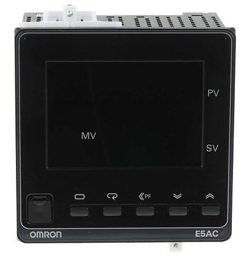 Omron E5AC Panel Mount PID Temperature Controller 2 Input, 1 Output Relay 240V ac On-Off