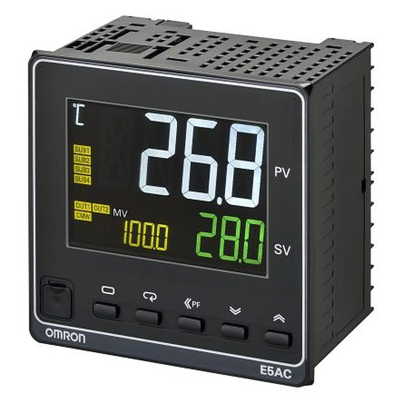 Omron E5AC Panel Mount PID Temperature Controller 4 Input, 4 Output Relay 240V ac PID Controller
