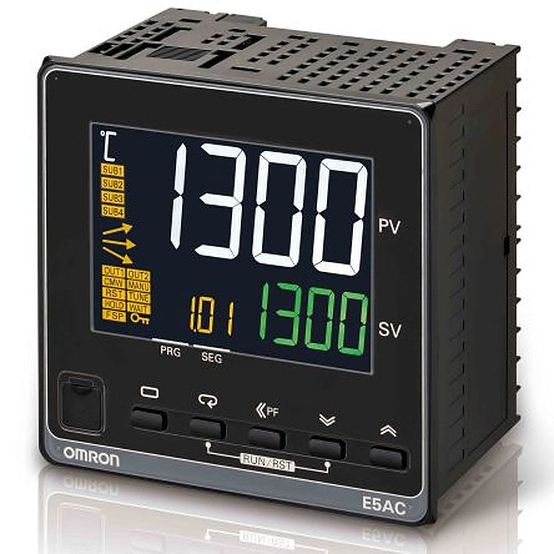 Omron E5AC Panel Mount PID Temperature Controller 2 Input, 4 Output Relay 240V ac PID Controller