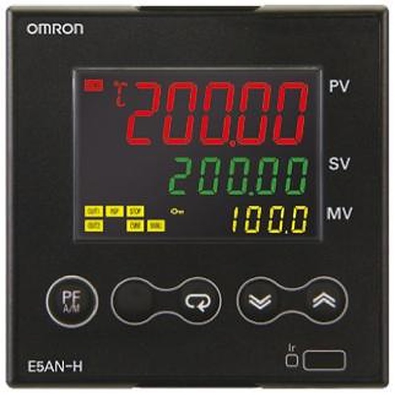 Omron E5AN-H Panel Mount PID Temperature Controller 2 Input, 1 Output Auxiliary Relay 240V ac PID Controller