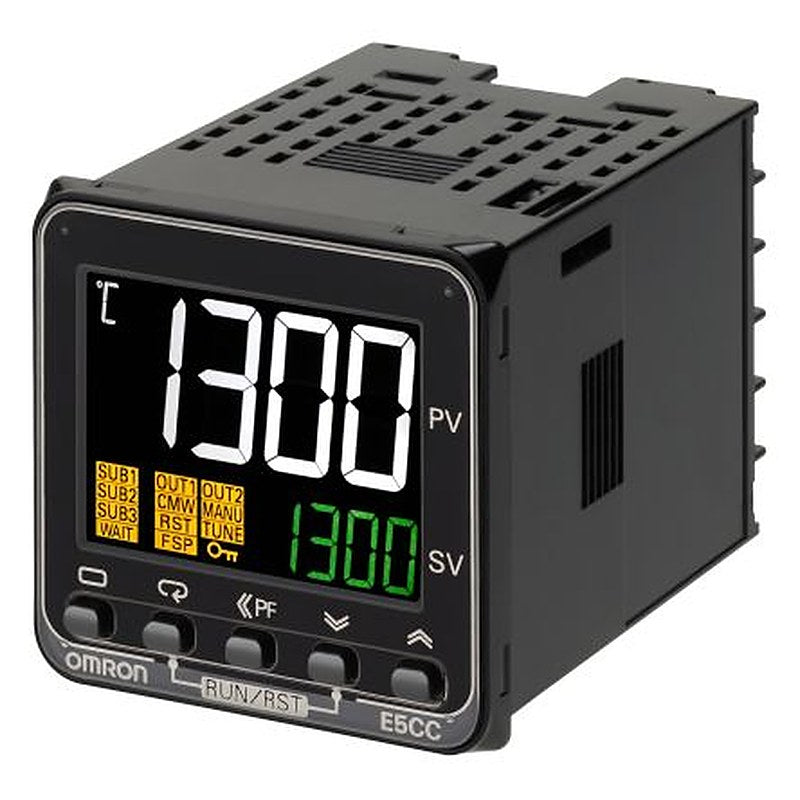 Omron E5CC Panel Mount PID Temperature Controller 2 Input, 3 Output Relay 24V ac/dc On-Off, 2-PID Controller, PID