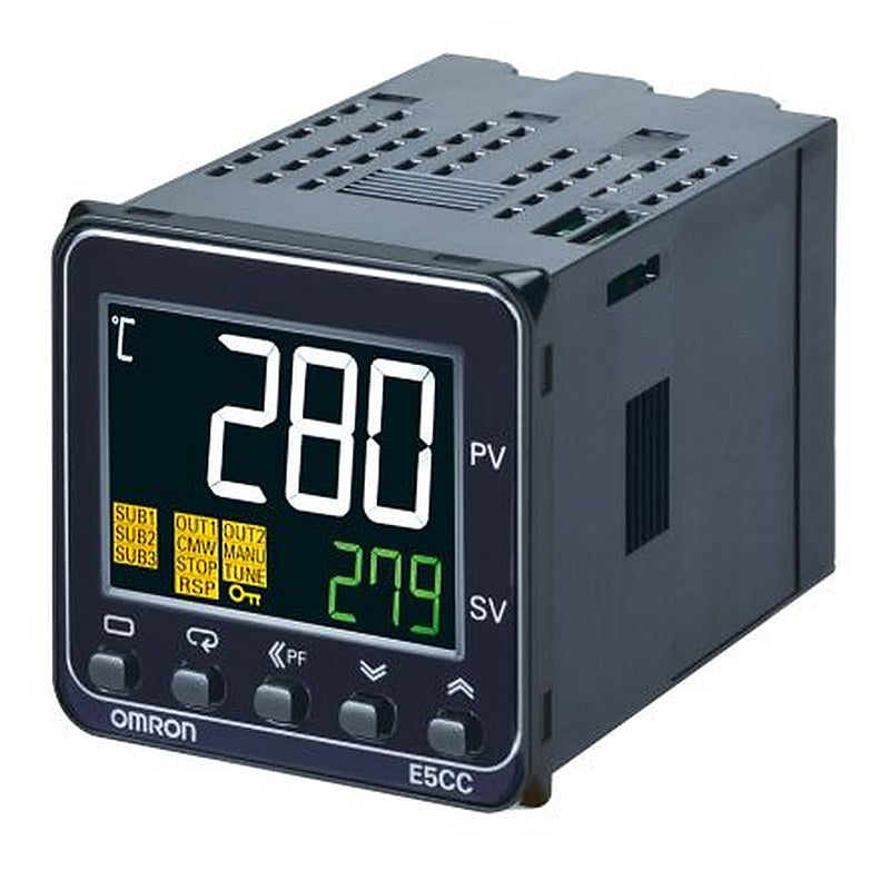 Omron E5CC Panel Mount Controller 1 Input, 4 Output Solid State Relay 24V ac/dc PID Controller