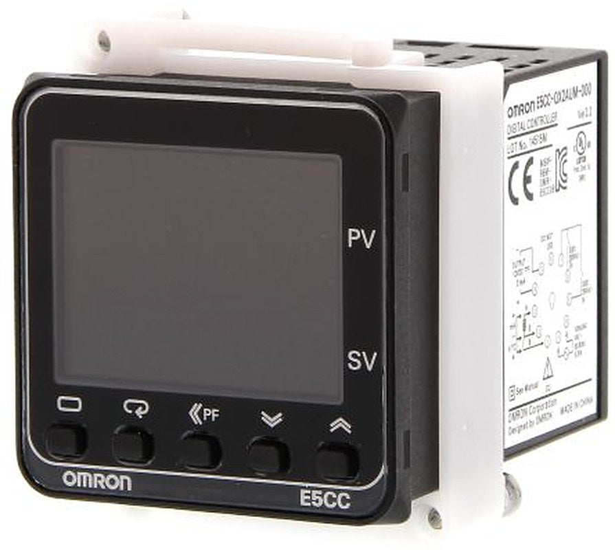 Omron E5CC DIN Rail PID Temperature Controller 2 Input, 3 Output Relay 26.4V 2-PID Controller, PID, On-Off