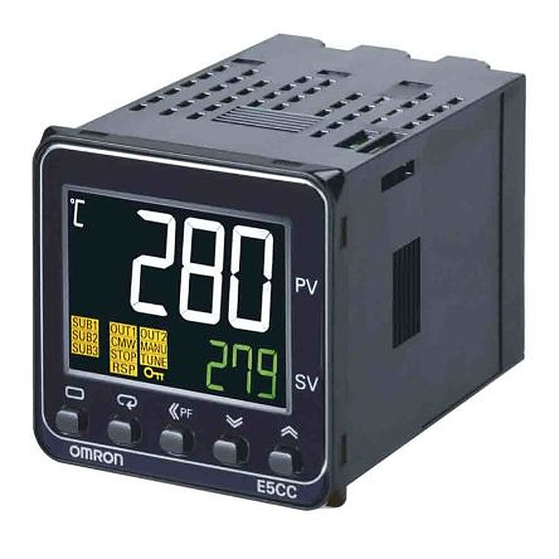 Omron E5CC Panel Mount PID Temperature Controller 2 Input, 3 Output Relay 240V ac 2-PID Controller, On-Off, PID