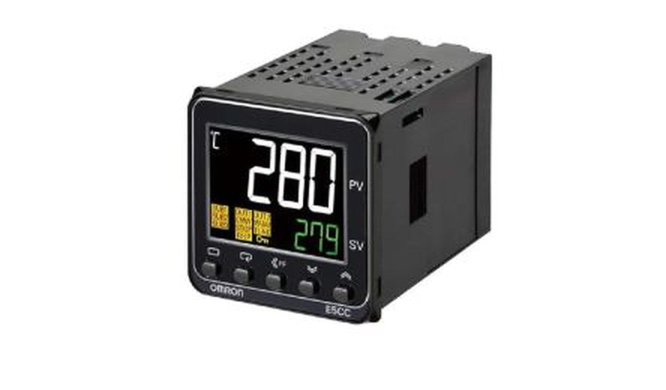 Omron E5CC DIN Rail Temperature Controller 1 Input, 3 Output Relay 240V ac OFF, ON