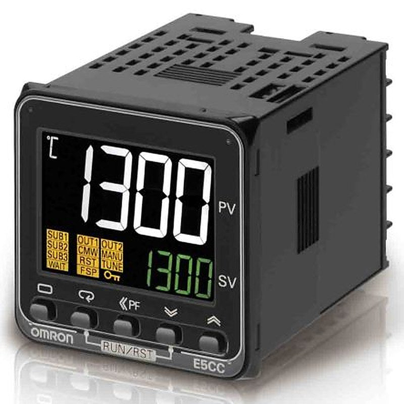Omron E5CC Panel Mount PID Temperature Controller 2 Input, 3 Output Solid State Relay, Logic, SSR 240V ac 2-PID