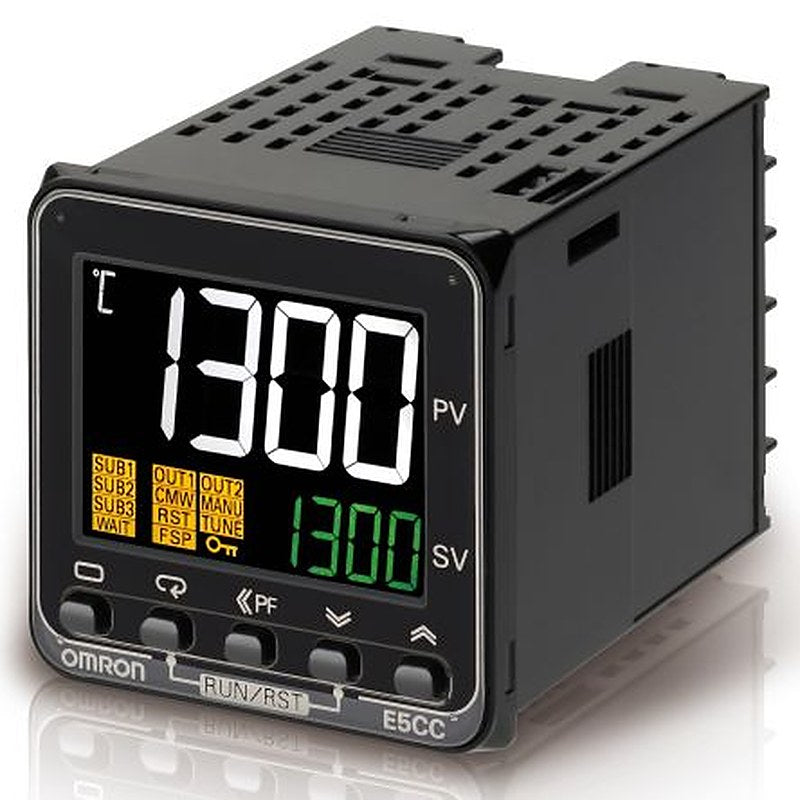 Omron E5CC Panel Mount Controller 1 Input, 3 Output Relay 240V ac PID Controller