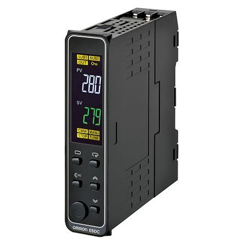 Omron E5DC DIN Rail Controller 2 Input, 2 Output Relay 240V ac PID, On-Off, 2-PID Controller