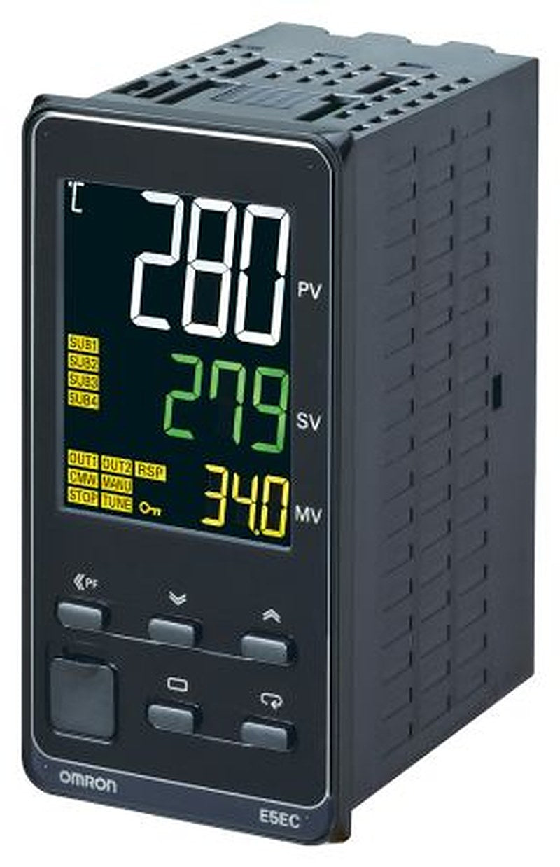 Omron E5EC Panel Mount PID Temperature Controller 3 Input, 1 Output Relay 240V ac PID Controller