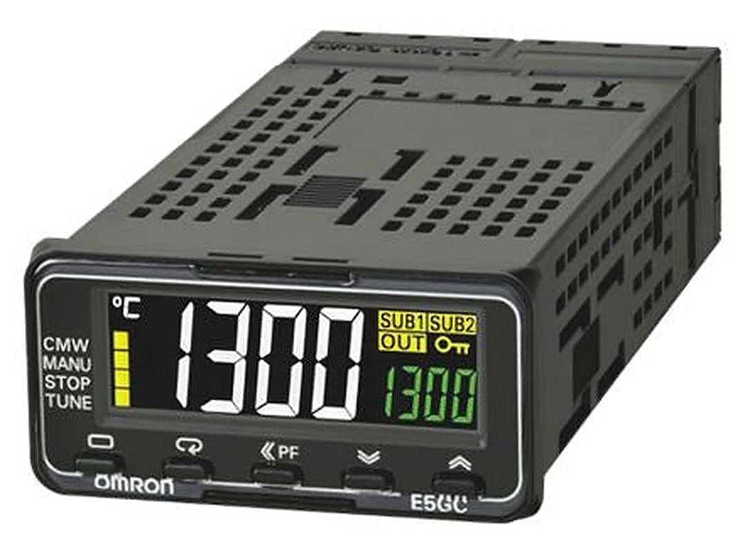 Omron E5GC DIN Rail PID Temperature Controller 2 Input, 1 Output Current 24V ac/dc On-Off