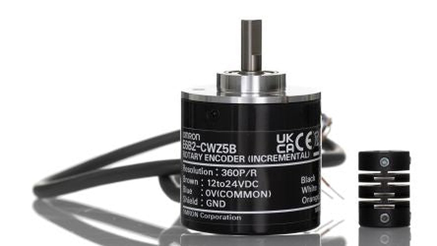 Omron E6B2 Series Incremental Incremental Encoder 24V dc, 360 ppr ppr, PNP Open Collector Signal, 6 mm Shaft