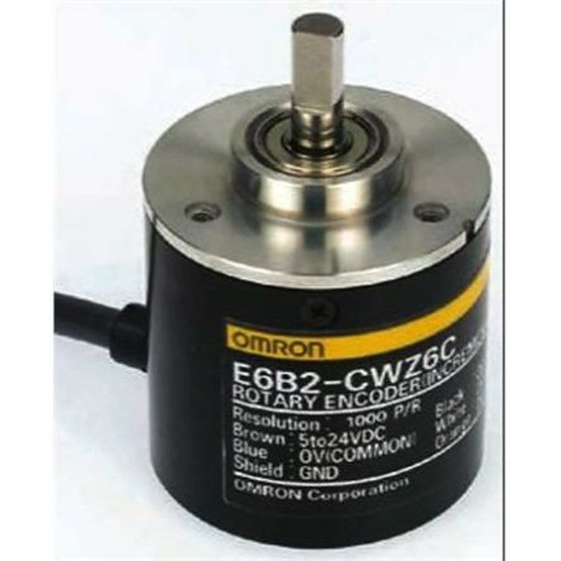 Omron E6B2-C Series Incremental Incremental Encoder 24V dc, 1000 ppr ppr, NPN Open Collector Signal, Full Shaft Type, 40