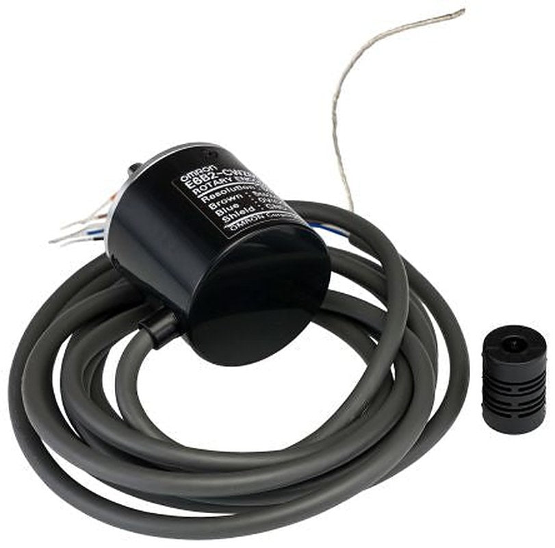 Omron E6B2 Series Incremental Incremental Encoder 24V dc, 500 ppr ppr, NPN Open Collector Signal, Solid Type, 6 mm Shaft