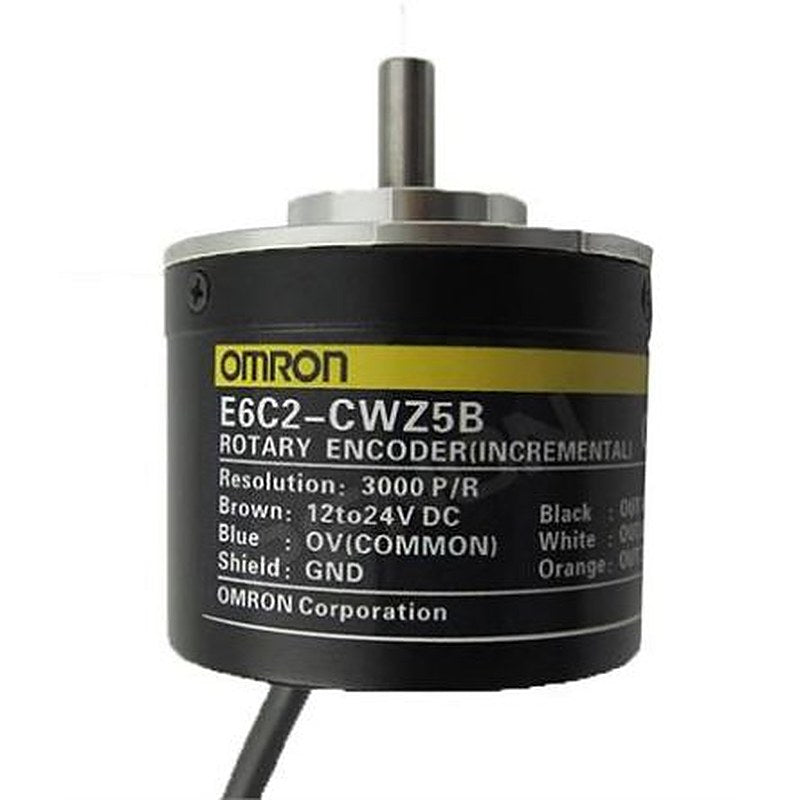 Omron E6C2-C Series Incremental Incremental Encoder 5V, 2000 ppr ppr, Line Driver Signal, 6 mm Shaft
