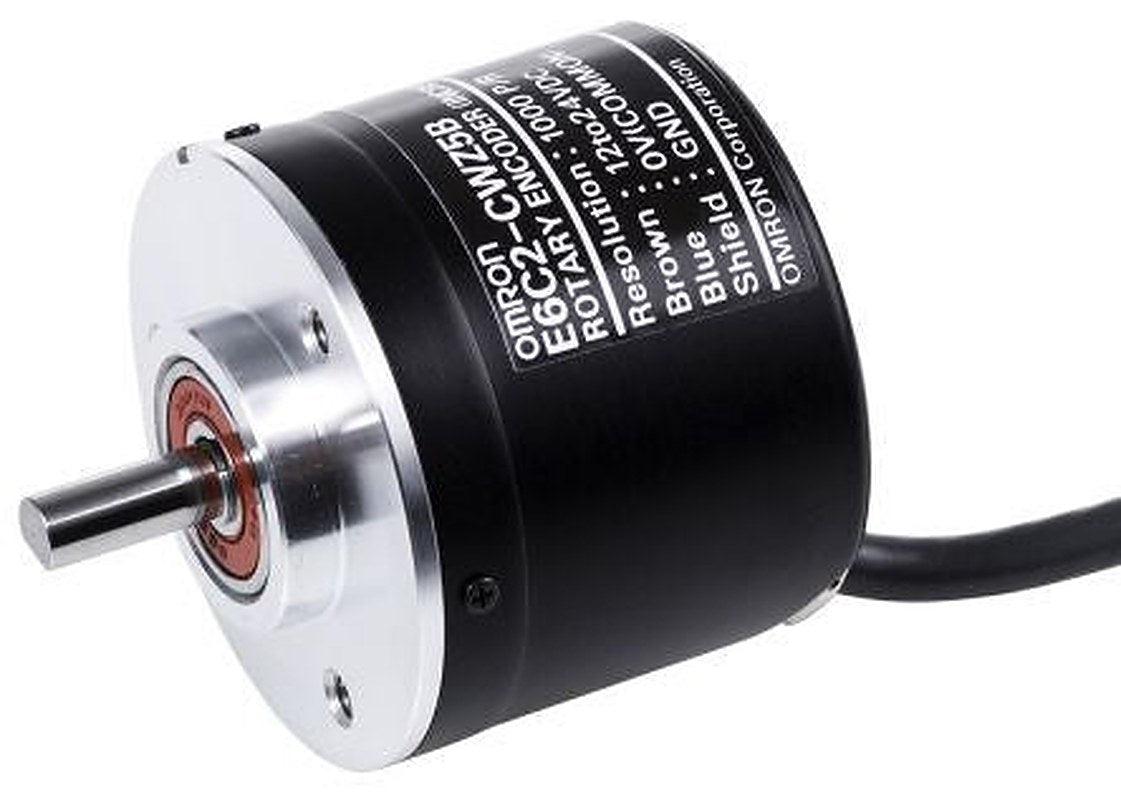 Omron E6C2-C Series Incremental Incremental Encoder 24V dc, 2000 ppr ppr, PNP Open Collector Signal, Solid Type, 6 mm