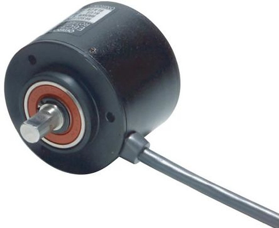 Omron E6C3-A Series Absolute Absolute Encoder 24V dc, 360 ppr ppr, PNP Open Collector Signal, Solid Type, 8 mm Shaft