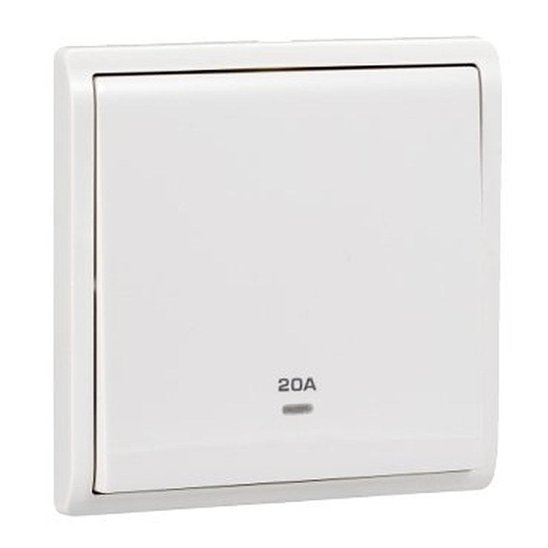 2 Way Double Pole Switch, Pieno, 20A, 250V, 1 gang, with neeon indicator, white (2 Way Double Pole Switch Pieno) is a Schneider Electric product. Designed for reliable performance and long service life. Available across Iraq — contact us for pricing and delivery options.