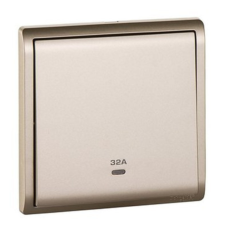 32A 250V 1Gang DP switched with Neon,WineGold (32A 250V 1Gang DP switched with Neon WineGold) is a Schneider Electric product. Designed for reliable performance and long service life. Available across Iraq — contact us for pricing and delivery options.