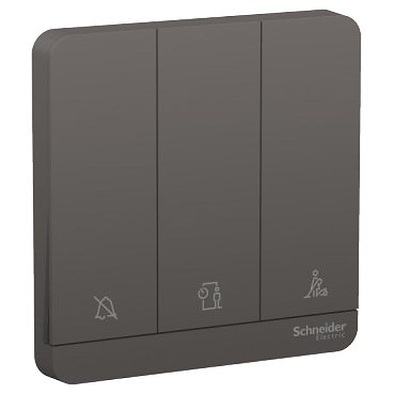 AvatarOn, 3 switches, 16AX, 250V, 1 Way, Dark Grey (AvatarOn 3 switches) is a Schneider Electric product. Designed for reliable performance and long service life. Available across Iraq — contact us for pricing and delivery options.