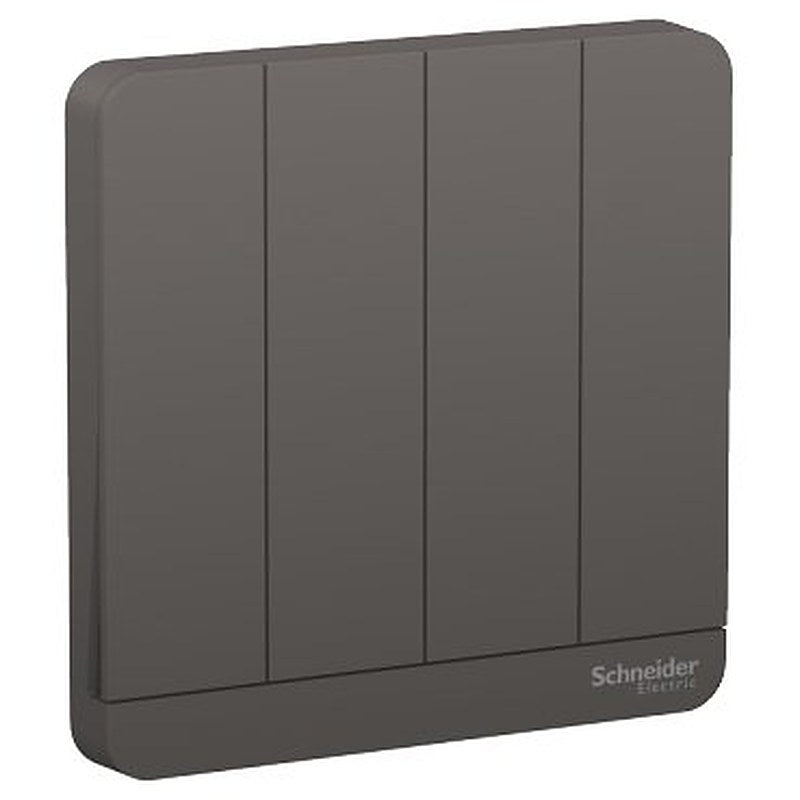 AvatarOn, 4 switches, 16AX, 250V, 1 way, Dark Grey (AvatarOn 4 switches) is a Schneider Electric product. Designed for reliable performance and long service life. Available across Iraq — contact us for pricing and delivery options.
