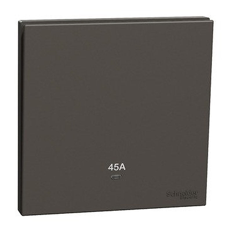 Double Pole Switch with LED, AvatarOn C, 45A, 250V, 1 gang, dark grey (Double Pole Switch with LED AvatarOn C) is a Schneider Electric product. Designed for reliable performance and long service life. Available across Iraq — contact us for pricing and delivery options.