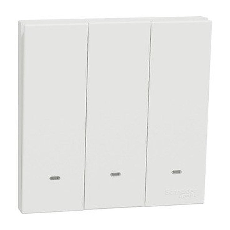 Momentary switch, AvatarOn C, 10A 250V, 3 gang, with fluorescent lamp, white (Momentary switch AvatarOn C) is a Schneider Electric product. Designed for reliable performance and long service life. Available across Iraq — contact us for pricing and delivery options.