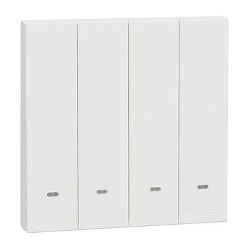 Switch with Fluorescent Locator, AvatarOn C, 1 way, 4 gang, 16AX, 250V, white (Switch with Fluorescent Locator AvatarOn C) is a Schneider Electric product. Designed for reliable performance and long service life. Available across Iraq — contact us for pricing and delivery options.
