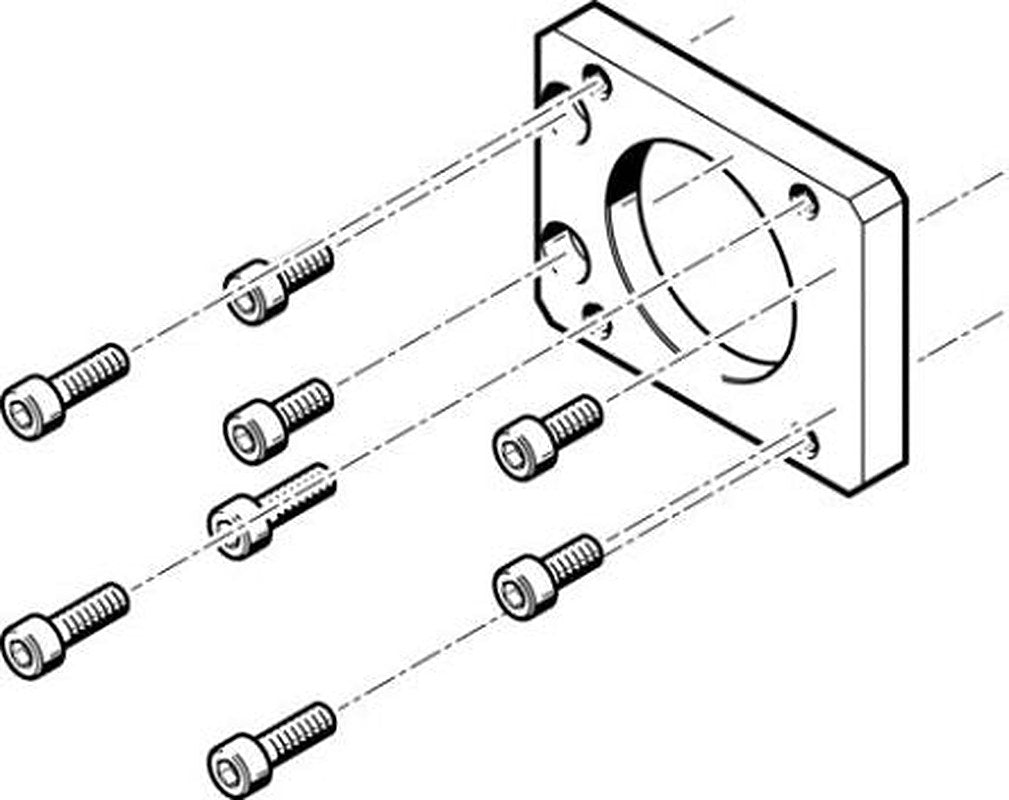 Festo Flange EAMF-A Series Flange for Use with Motor Mounting