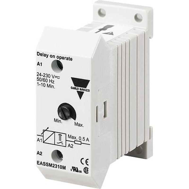 Carlo Gavazzi DIN Rail Timer Relay, 2-Contact, 24 to 230 V ac/dc 230V ac, 24 V ac, 1 to 10 min, 1-Function, SPST Switch
